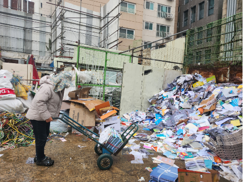 성남시 폐지 수집